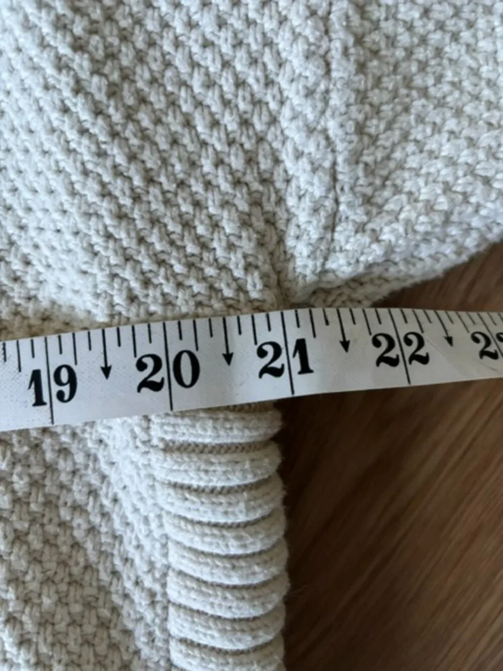 Madewell Cream Honeycomb Knit Boxy Cotton Blend Sweater M